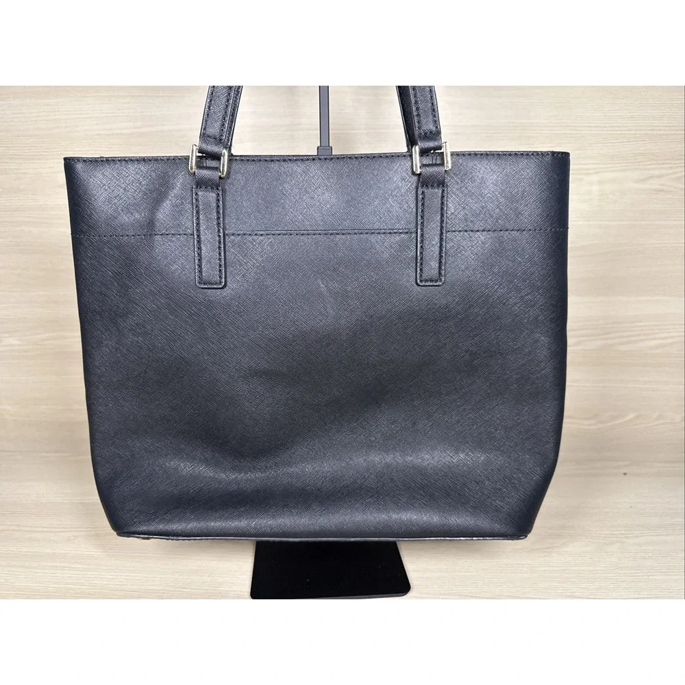 Michael‎ Kors Black Saffiano Leather Top Zip Shoulder Tote Bag - Picture 6 of 8